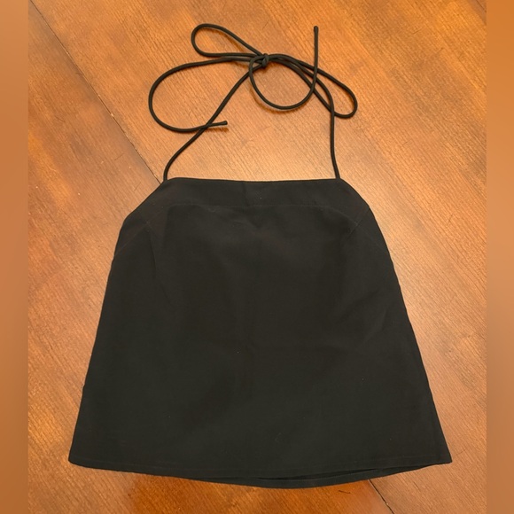 H&M Black Strappy Halter Tank Size 4 - Picture 1 of 3